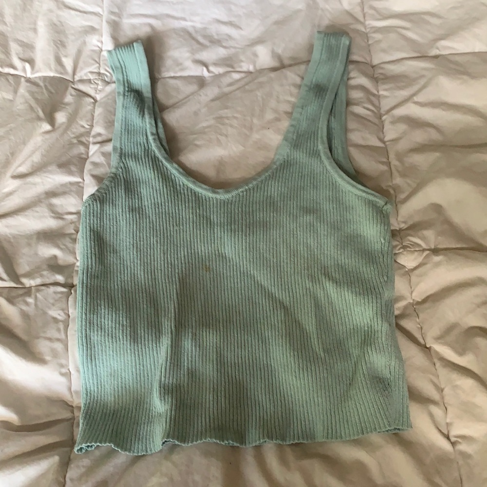 Blue crop top